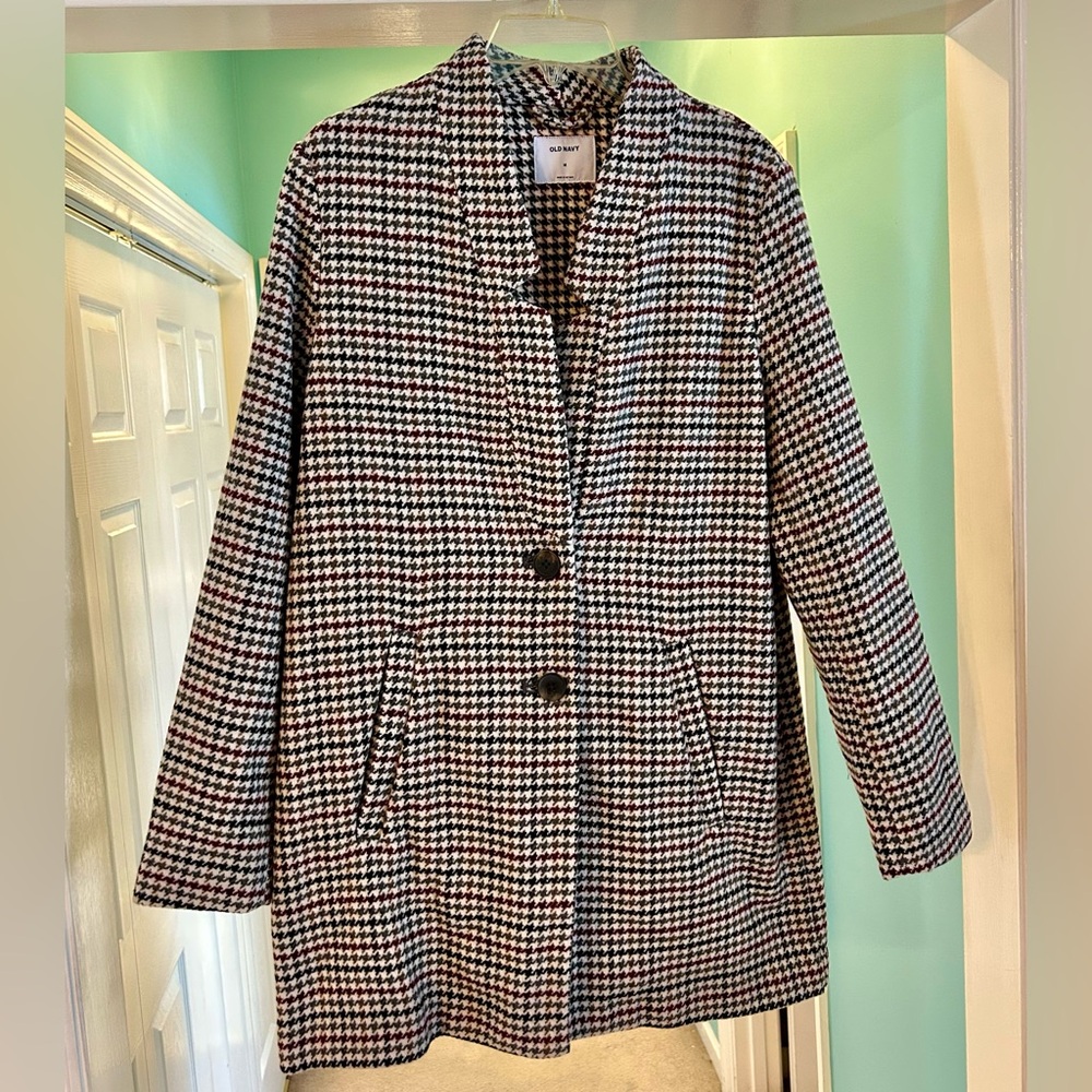 Old Navy Women’s Houndstooth Jacket Size Medium
